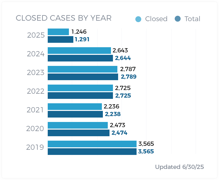 Closed Cases By Year 